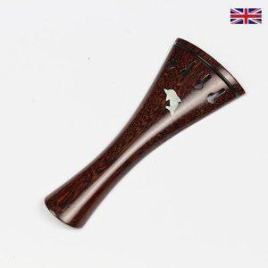 Tailpiece Tamarind Wood - Ebony Trim Dolphin Inlay
