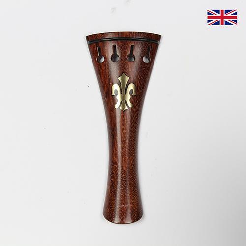Tailpiece Tamarind Wood - Ebony Trim Fleur-de-Lys Inlay