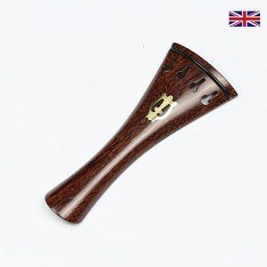 Tailpiece Tamarind Wood - Ebony Trim Lyre Inlay