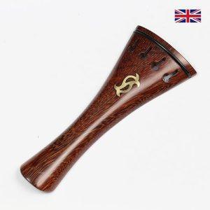 Tailpiece Tamarind Wood - Ebony Trim Delphin Inlay