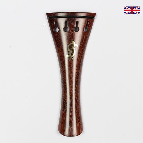 Tailpiece Tamarind Wood - Ebony Trim Delphin Inlay