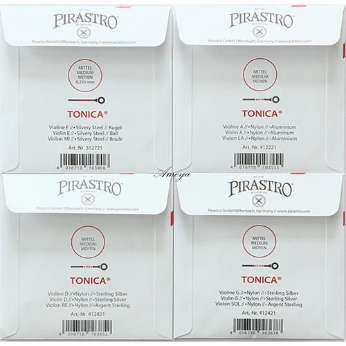 PIRASTRO TONICA VIOLIN STRINGS 3/4 4/4