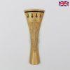 Carved Tailpiece White Boxwood Fleur de Lys - 4/4 Violin Long