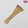 Carved Tailpiece White Boxwood Fleur de Lys - 4/4 Violin Long