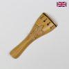 Carved Tailpiece White Boxwood Fleur de Lys - 4/4 Violin 10.8cm
