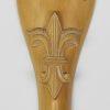 Carved Tailpiece White Boxwood Fleur de Lys - 4/4 Violin 10.8cm