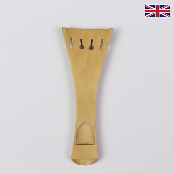 Carved Tailpiece White Boxwood Fleur de Lys - 4/4 Violin Frill