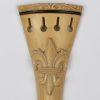Carved Tailpiece White Boxwood Fleur de Lys - 4/4 Violin Frill