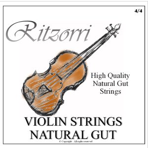 Ritzorri Natural Gut VIOLIN Strings Set 4/4 3/4